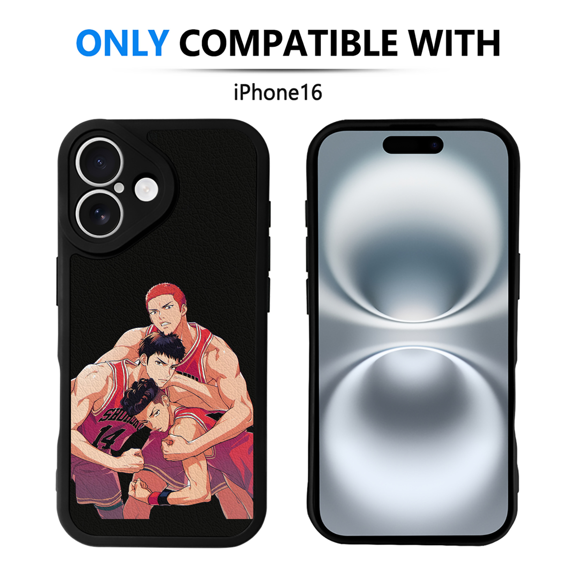 （画像用） SLAM DUNK／スラムダンク 【iPhone 16シリーズ対応】シリコンスマホケース（レザー調） 材質：シリコン